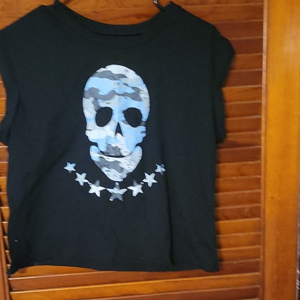 Black Skull Graphic Kids T-Shirt